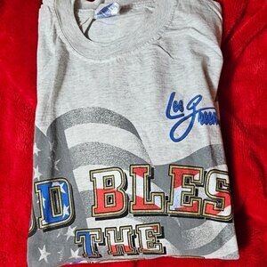 Vintage 90s Lee Greenwood God Bless The USA T-Shirt Size L Preowned Condition
